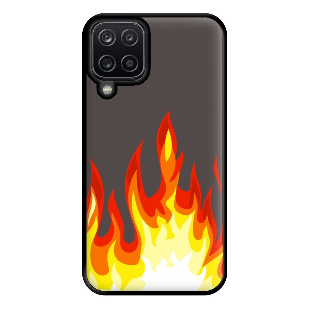 Grey Flame Phone Case for Galaxy A12