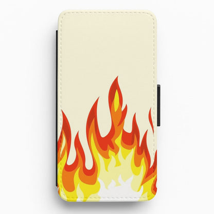 Cream Flame Flip / Wallet Phone Case