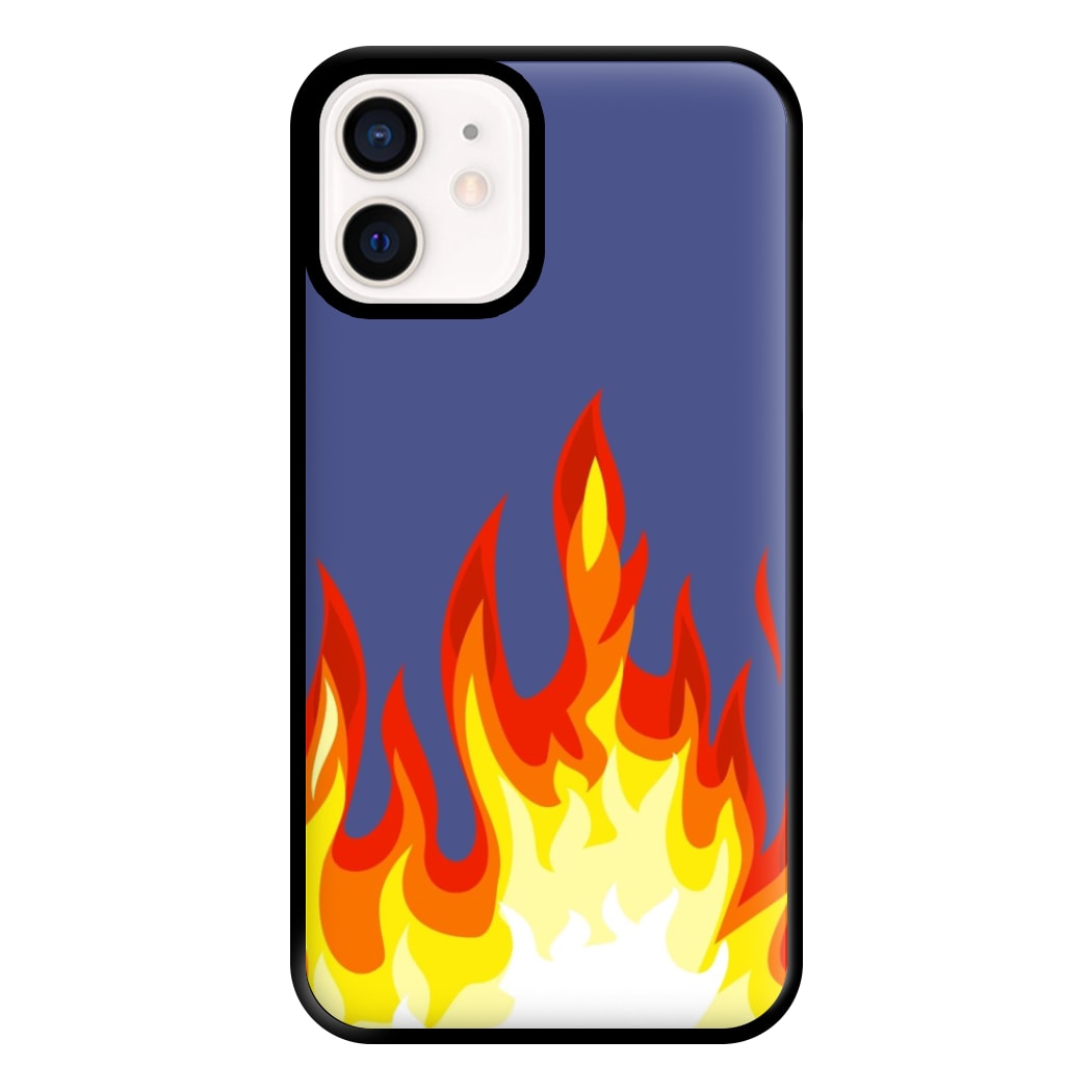 Dark Blue Flame Phone Case for iPhone 13 Mini