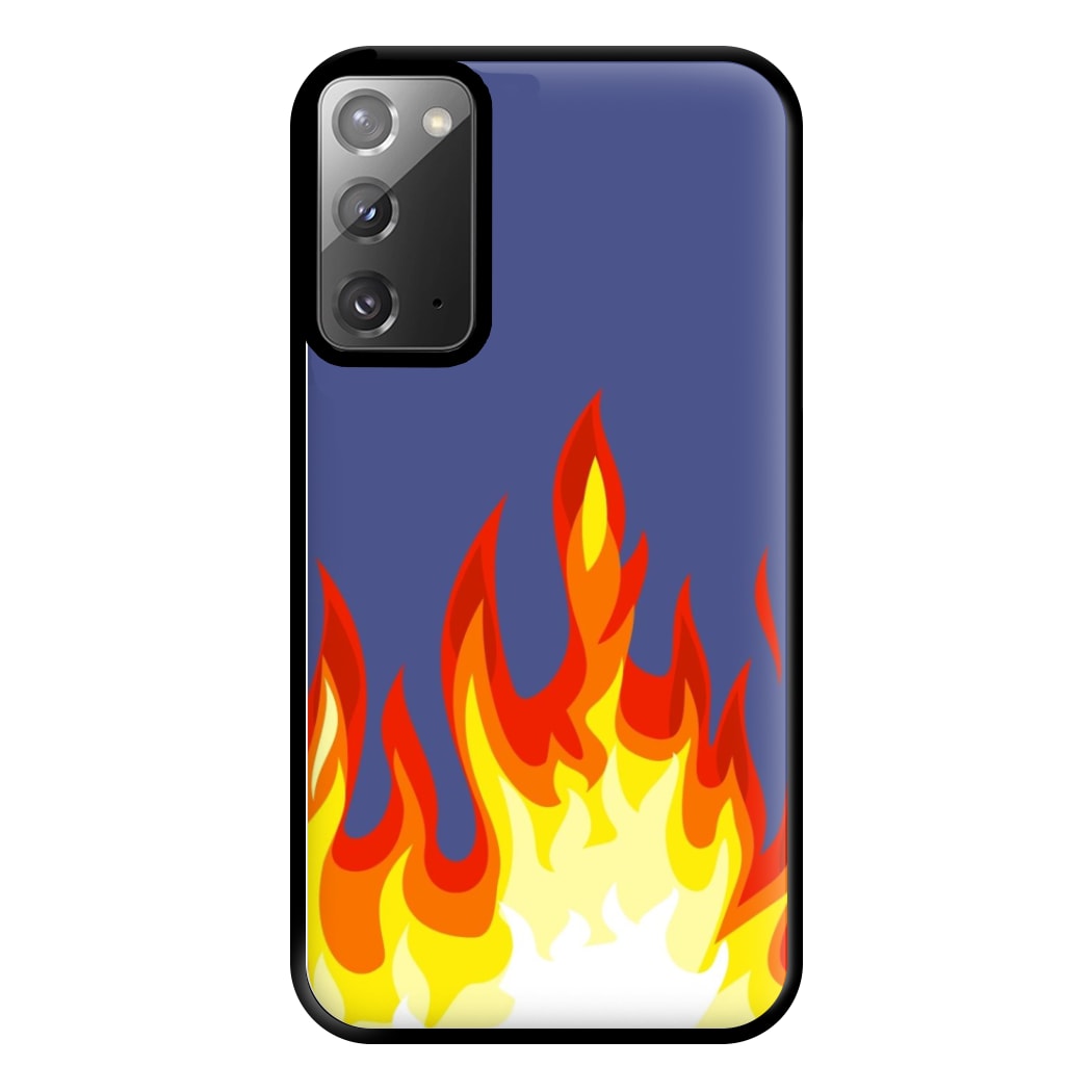 Dark Blue Flame Phone Case for Galaxy Note 20 Ultra