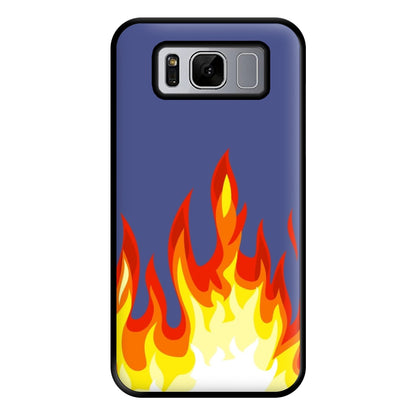 Dark Blue Flame Phone Case for Galaxy S8 Plus