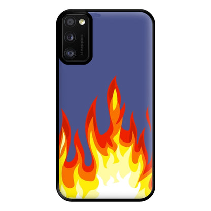 Dark Blue Flame Phone Case for Galaxy A41