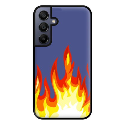 Dark Blue Flame Phone Case for Galaxy A15