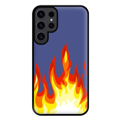 Dark Blue Flame Phone Case for Galaxy S23 Ultra