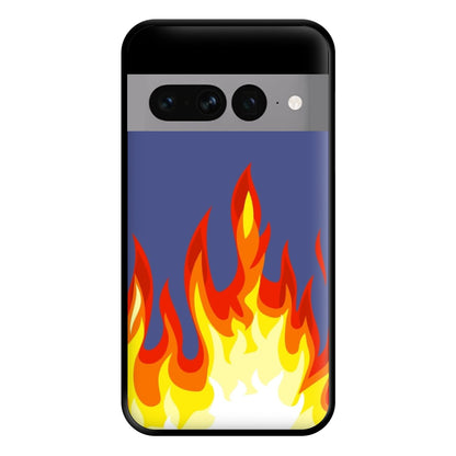 Dark Blue Flame Phone Case for Google Pixel 7 Pro