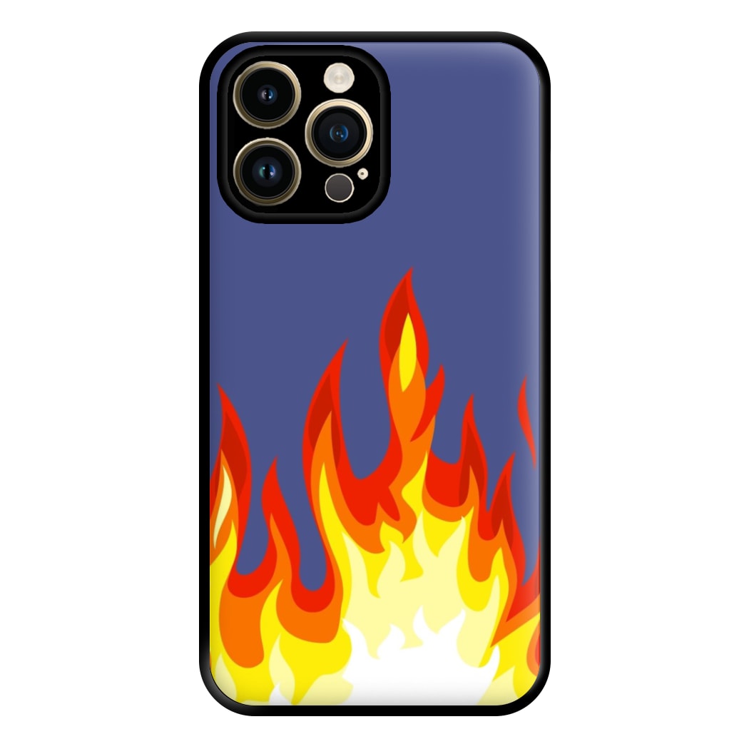 Dark Blue Flame Phone Case for iPhone 14 Pro Max