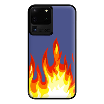 Dark Blue Flame Phone Case for Galaxy S20 Ultra