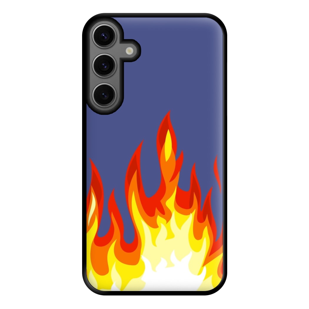 Dark Blue Flame Phone Case for Galaxy S23FE