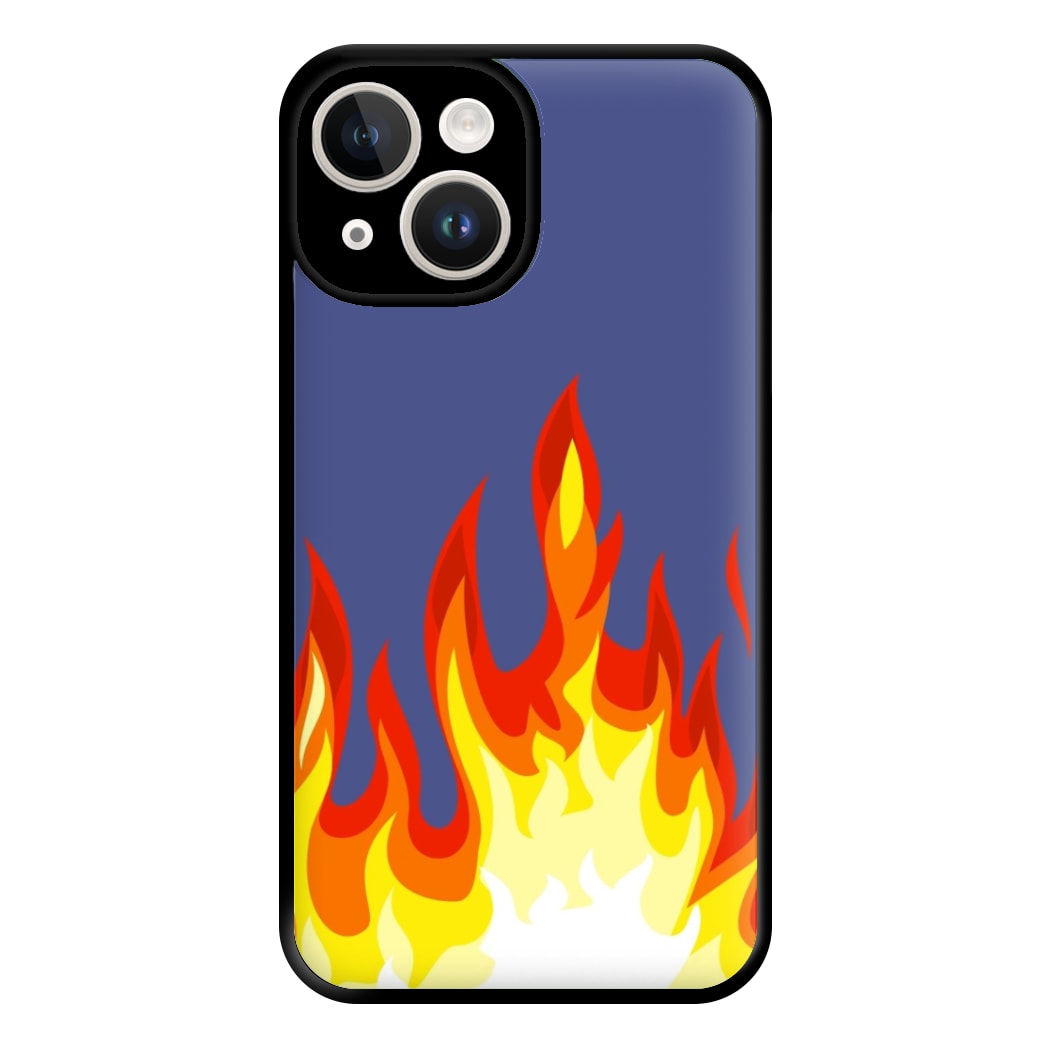 Dark Blue Flame Phone Case for iPhone 14