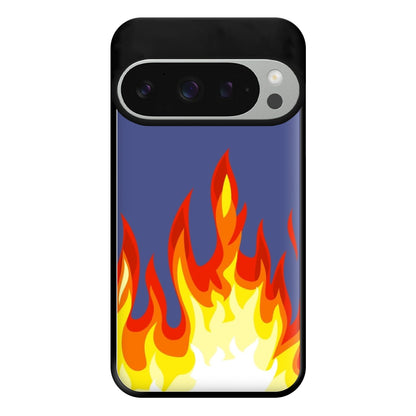 Dark Blue Flame Phone Case for Google Pixel 9 Pro XL