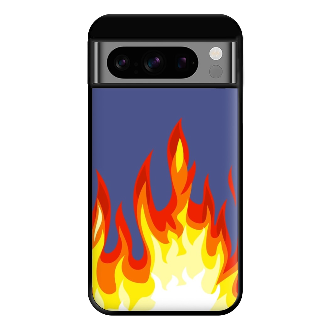 Dark Blue Flame Phone Case for Google Pixel 8 Pro