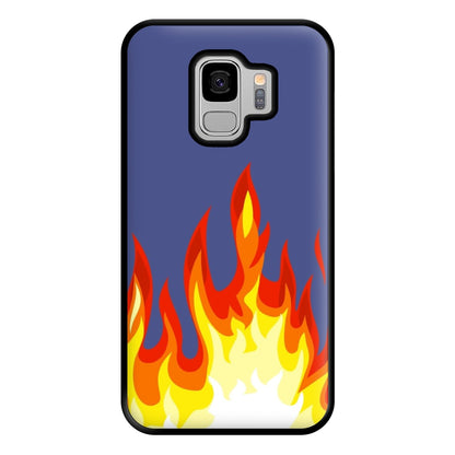 Dark Blue Flame Phone Case for Galaxy S9 Plus