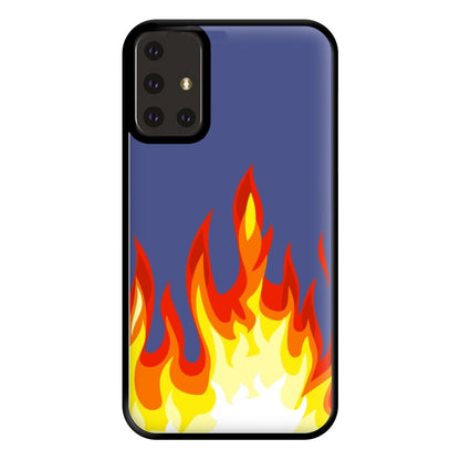 Dark Blue Flame Phone Case for Galaxy A71