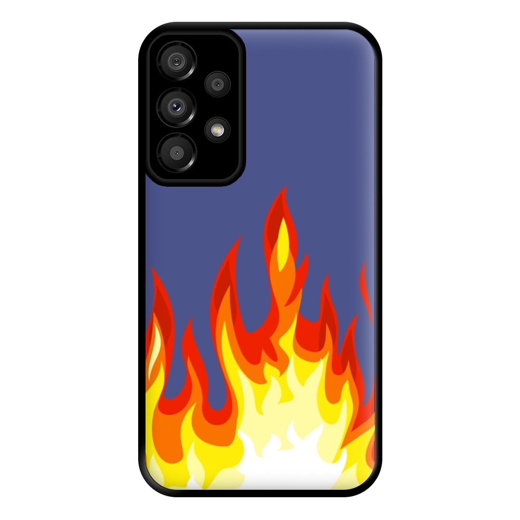 Dark Blue Flame Phone Case for Galaxy A33