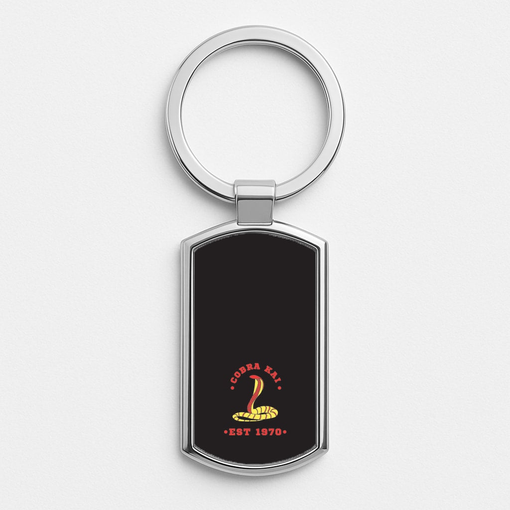 Snake Est 1970 Silver Keyring