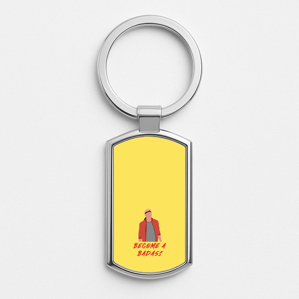 Become A Badass Silver Keyring