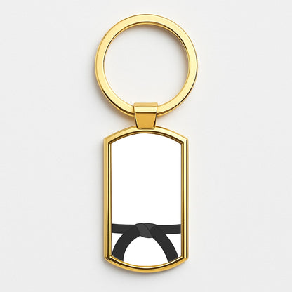 Black Belt Gold Keyring