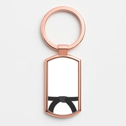 Black Belt Rose Gold Keyring