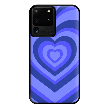 Blue - Colourful Hearts Phone Case for Galaxy S20 Ultra