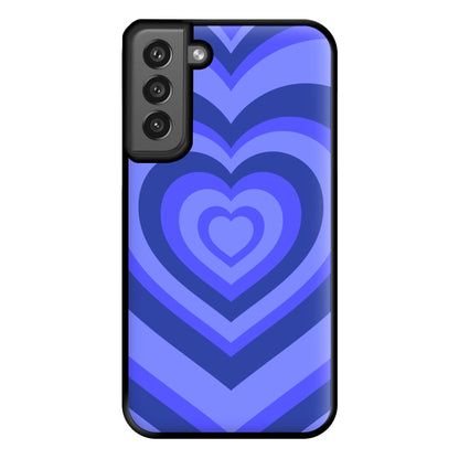 Blue - Colourful Hearts Phone Case for Galaxy S21FE