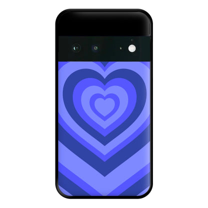 Blue - Colourful Hearts Phone Case for Google Pixel 6a