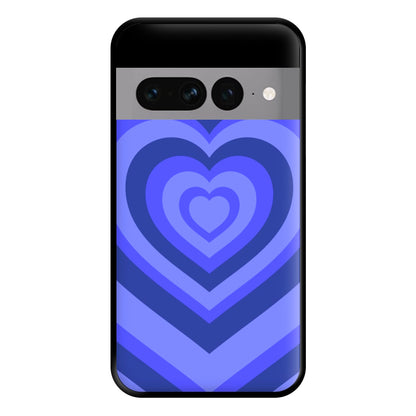 Blue - Colourful Hearts Phone Case for Google Pixel 7 Pro