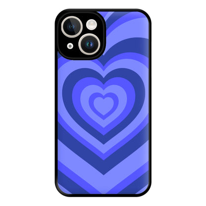 Blue - Colourful Hearts Phone Case for iPhone 14