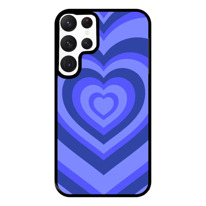 Blue - Colourful Hearts Phone Case for Galaxy S22 Ultra