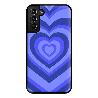 Blue - Colourful Hearts Phone Case for Galaxy S21 Plus