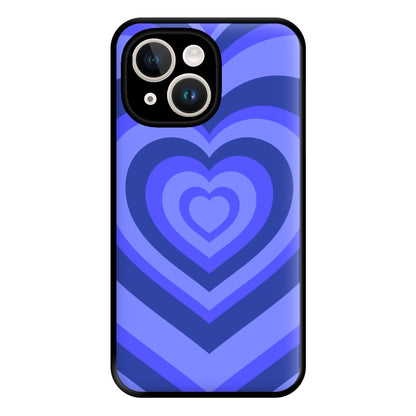 Blue - Colourful Hearts Phone Case for iPhone 14 Plus