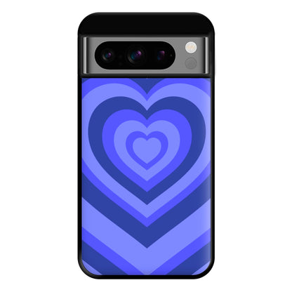 Blue - Colourful Hearts Phone Case for Google Pixel 8 Pro