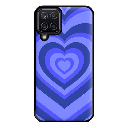 Blue - Colourful Hearts Phone Case for Galaxy A12