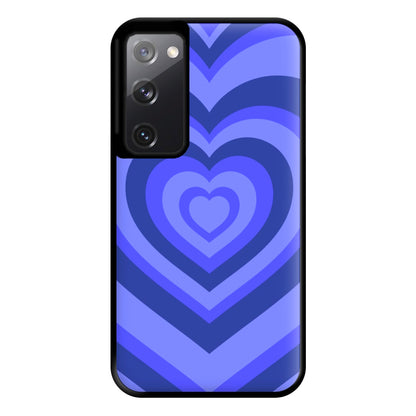 Blue - Colourful Hearts Phone Case for Galaxy S20FE