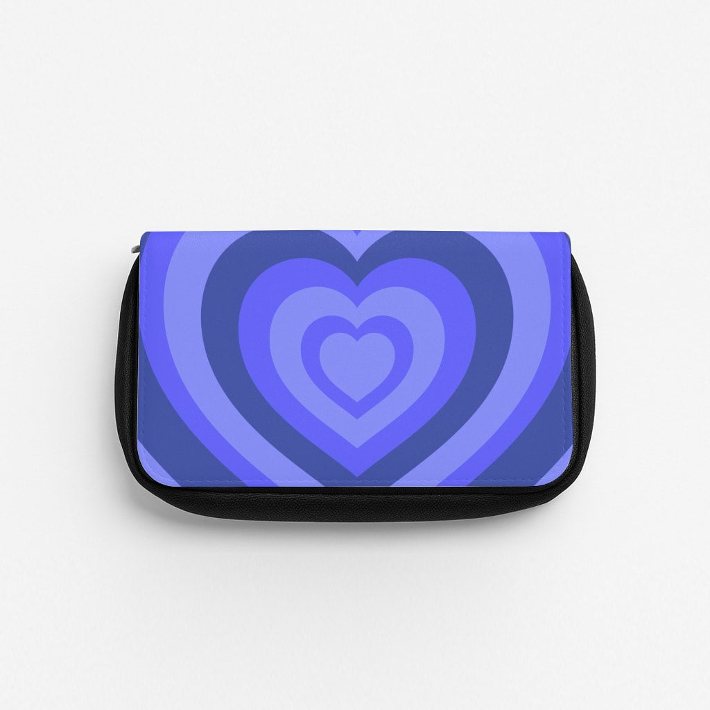 Blue - Colourful Hearts Pencil Case