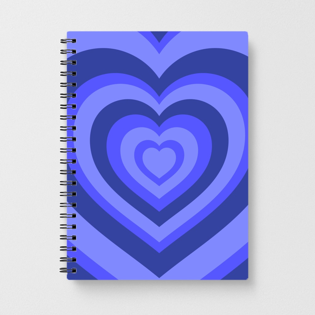 Blue - Colourful Hearts Notebook