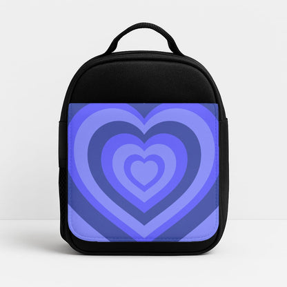 Blue - Colourful Hearts Insulated Lunchbox