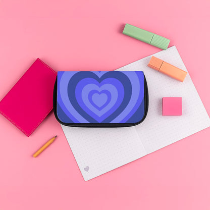Blue - Colourful Hearts Pencil Case