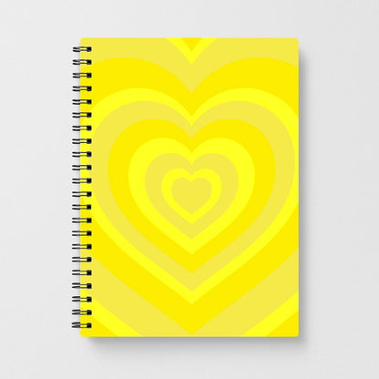 Yellow - Colourful Hearts Notebook