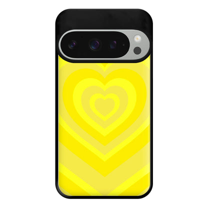 Yellow - Colourful Hearts Phone Case for Google Pixel 9 Pro XL