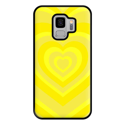 Yellow - Colourful Hearts Phone Case for Galaxy S9 Plus