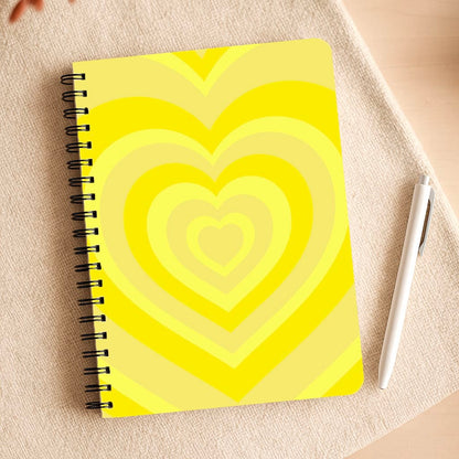 Yellow - Colourful Hearts Notepad
