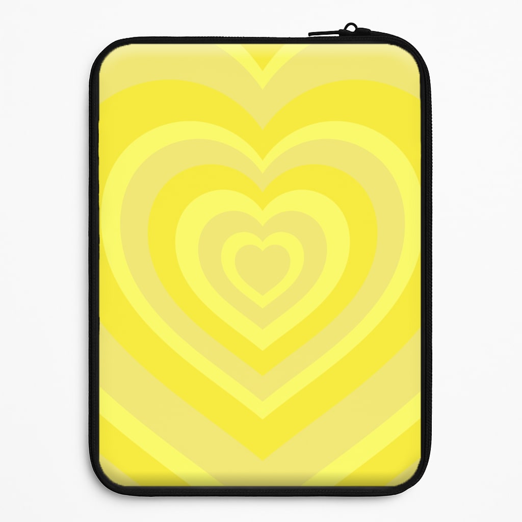 Yellow - Colourful Hearts Laptop Sleeve