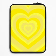 Yellow - Colourful Hearts Laptop Sleeve 1