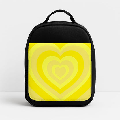 Yellow - Colourful Hearts Insulated Lunchbox