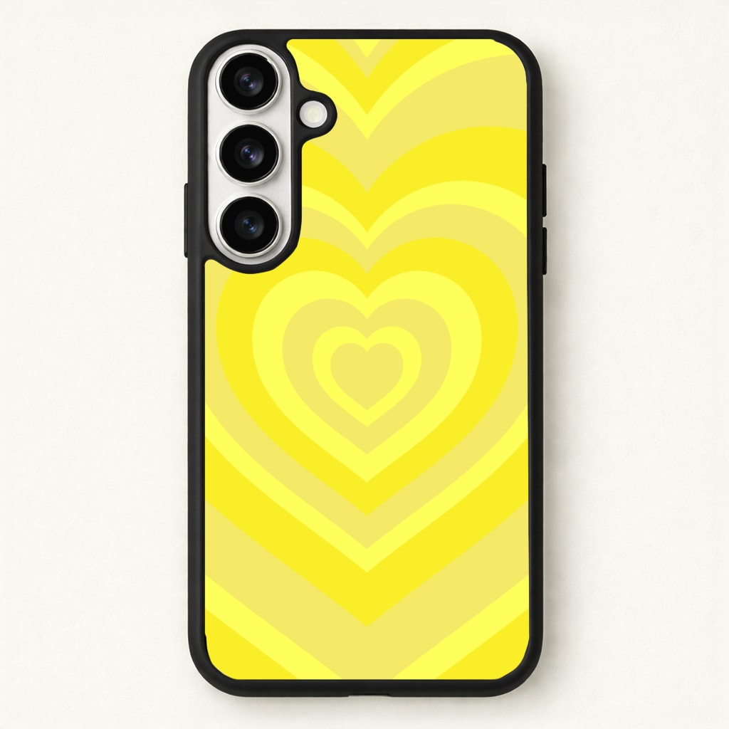 Yellow - Colourful Hearts Phone Case for Galaxy S26
