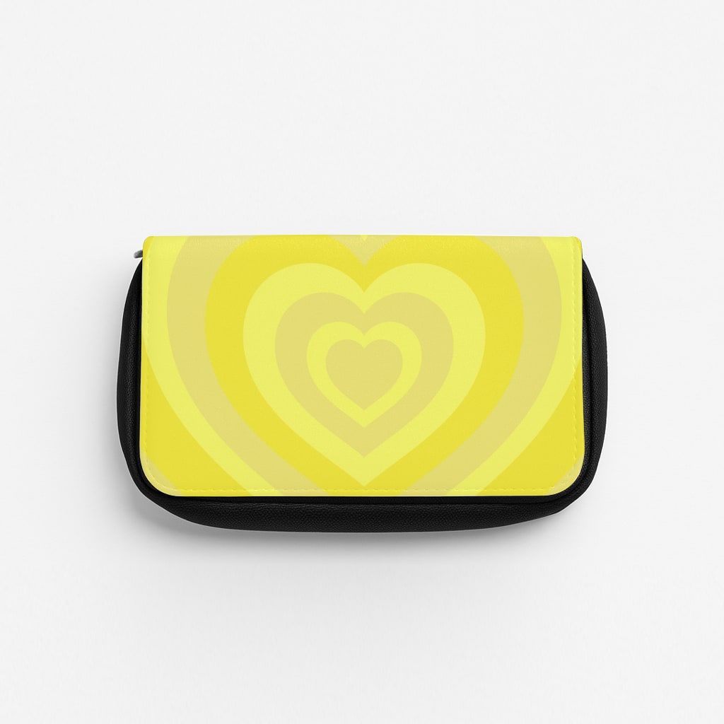 Yellow - Colourful Hearts Pencil Case
