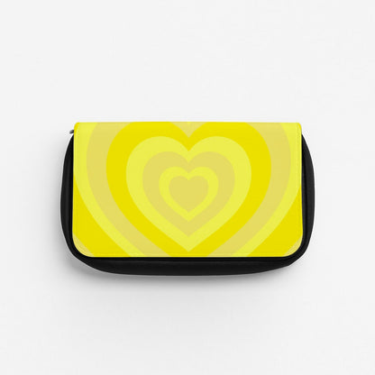 Yellow - Colourful Hearts Pencil Case