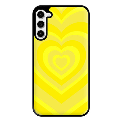 Yellow - Colourful Hearts Phone Case for Galaxy S23 Plus