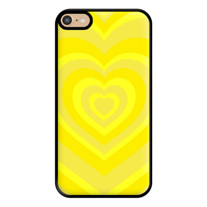 Yellow - Colourful Hearts Phone Case for iPhone 6 Plus / 7 Plus / 8 Plus