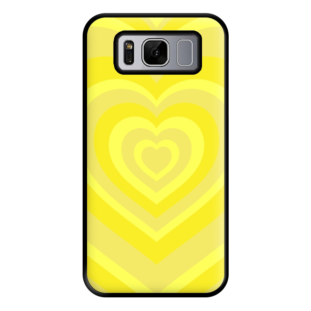 Yellow - Colourful Hearts Phone Case for Galaxy S8 Plus